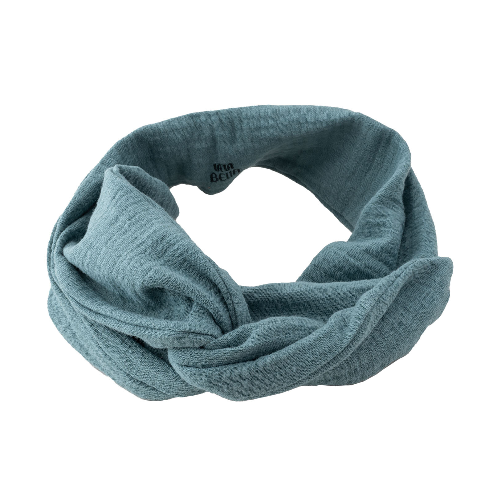 Blauwe bandeau haarband