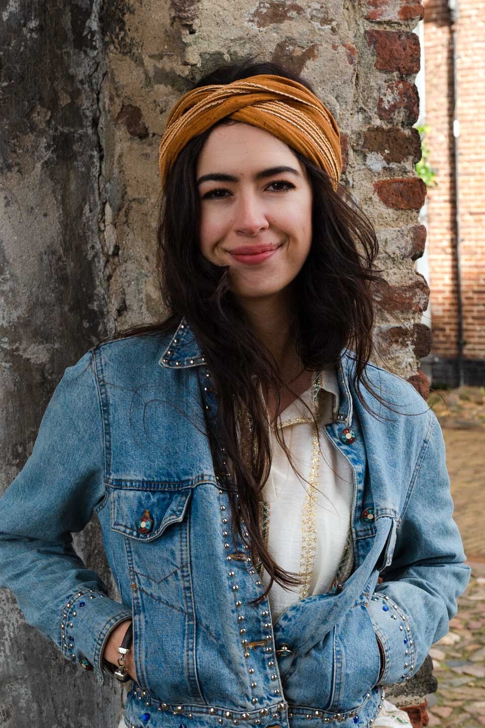 Oranje bohemian bandeau