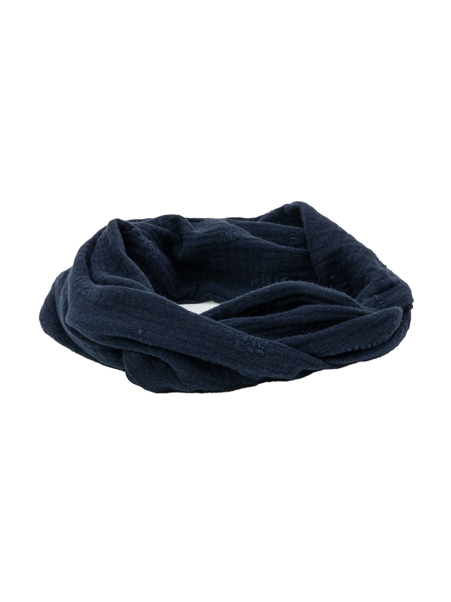 Broderie blauwe haarband ijzerdraad