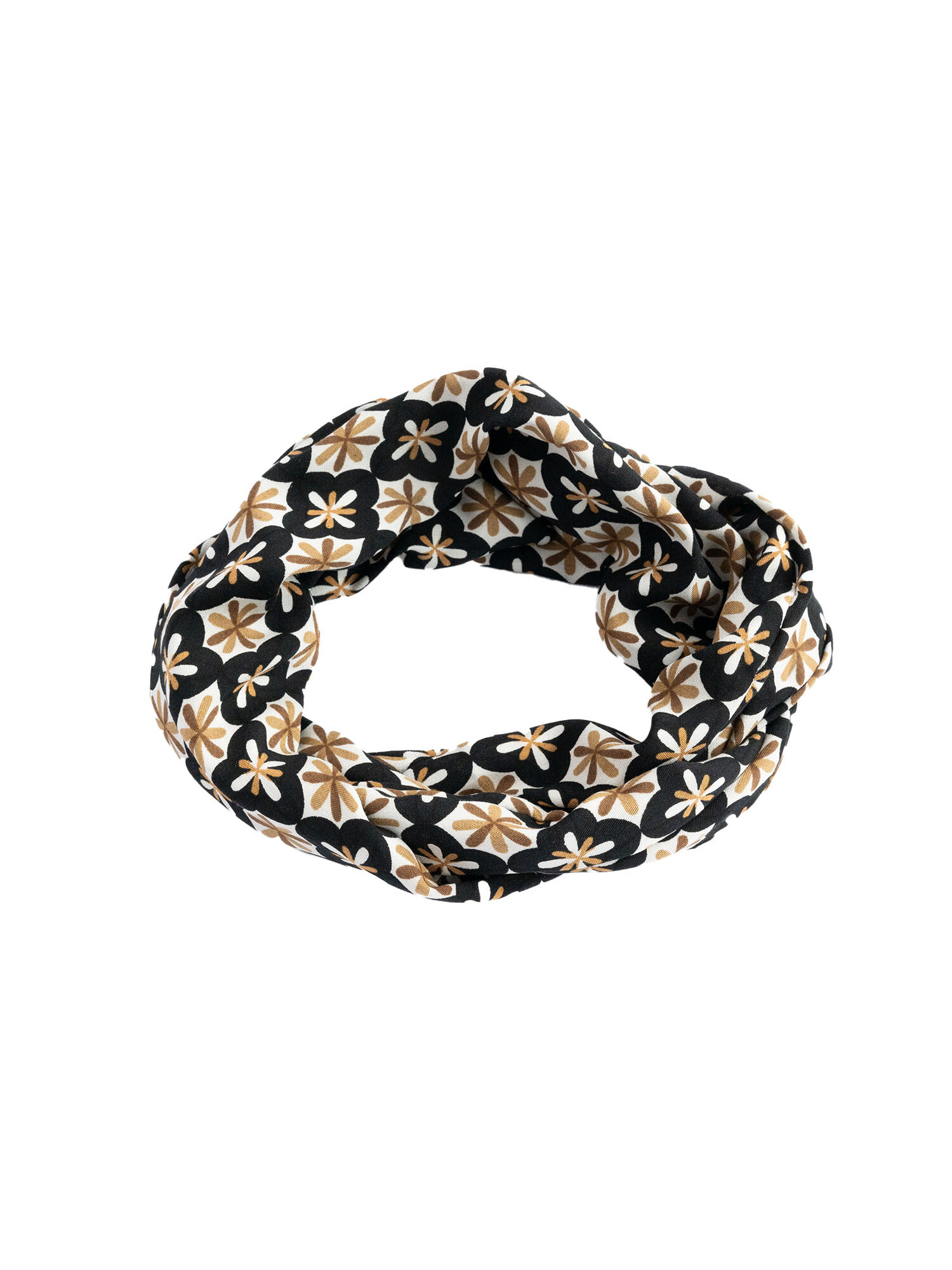 zwart viscose print haarband