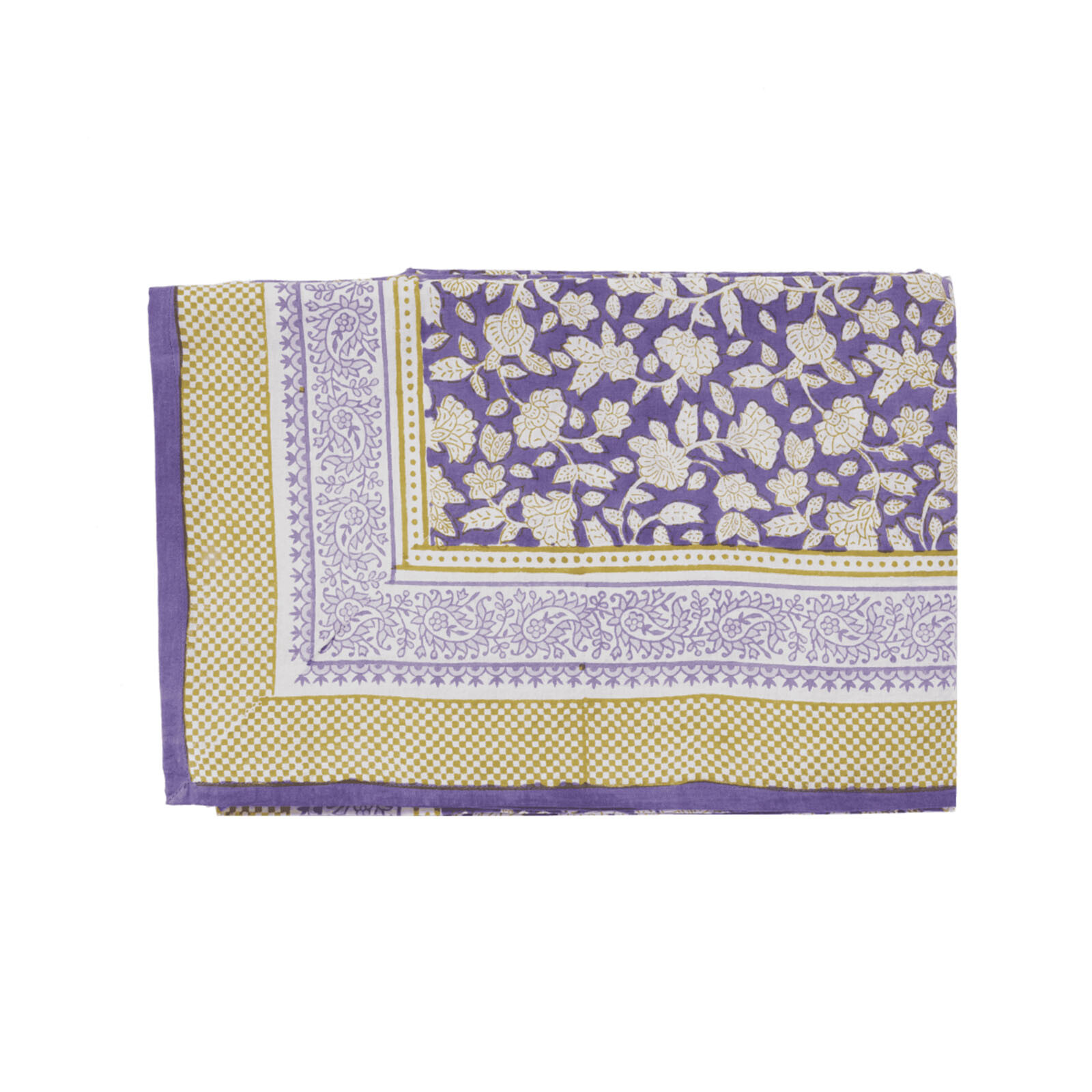 taflekleed violine paars blockprint