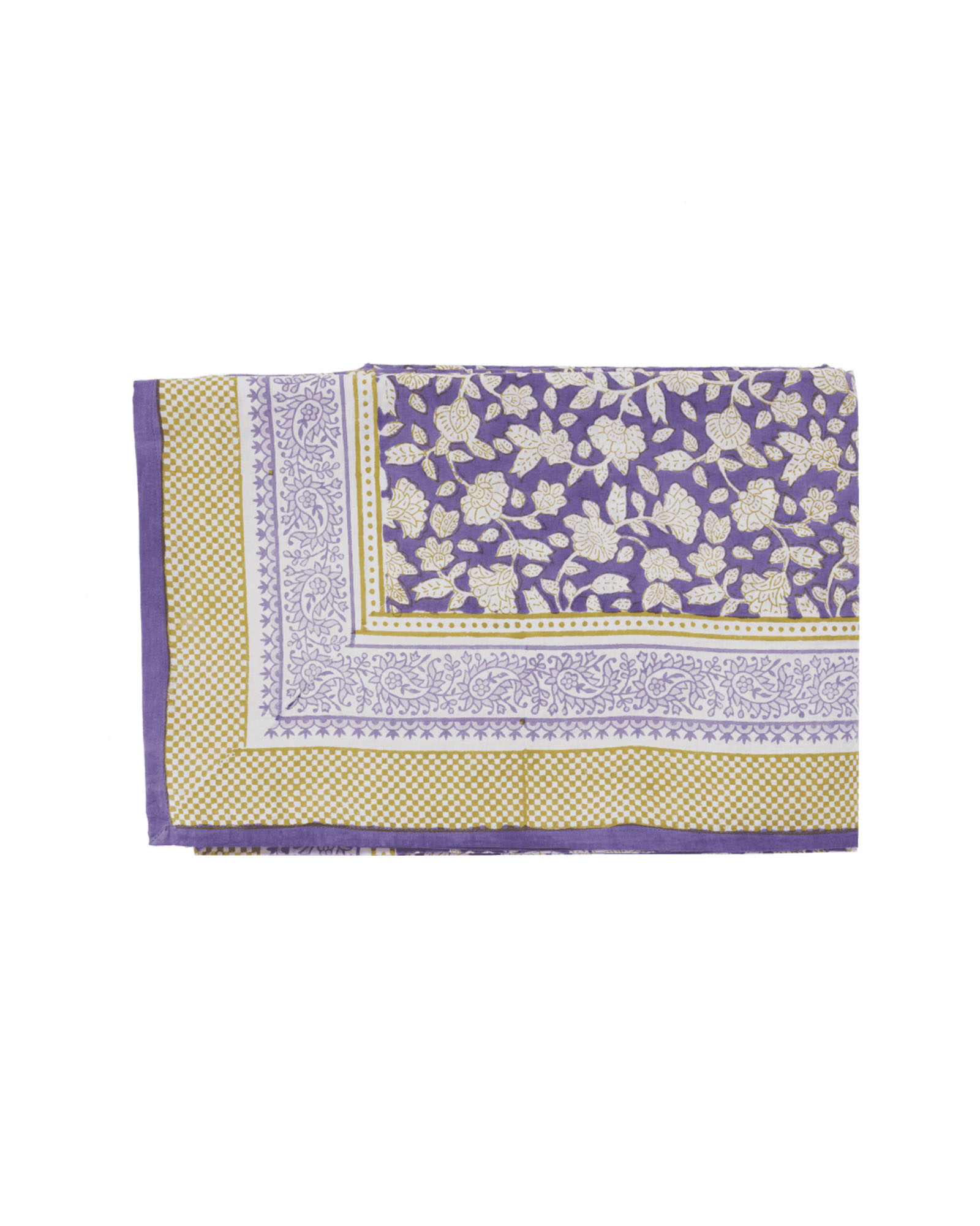 taflekleed violine paars blockprint