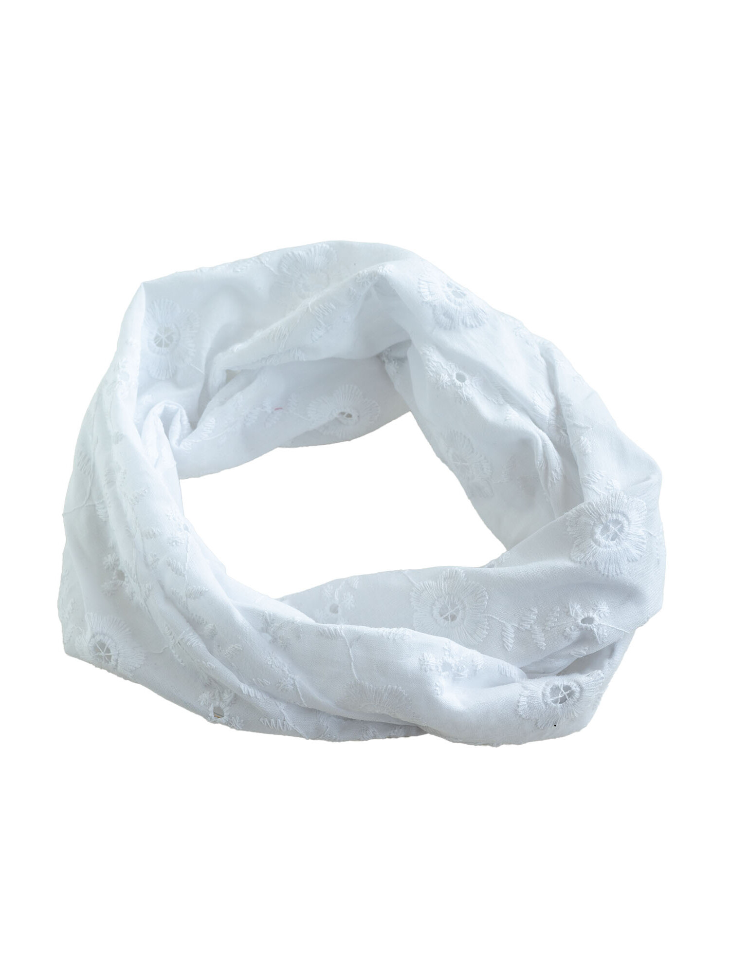witte broderie haarband met ijzerdraad