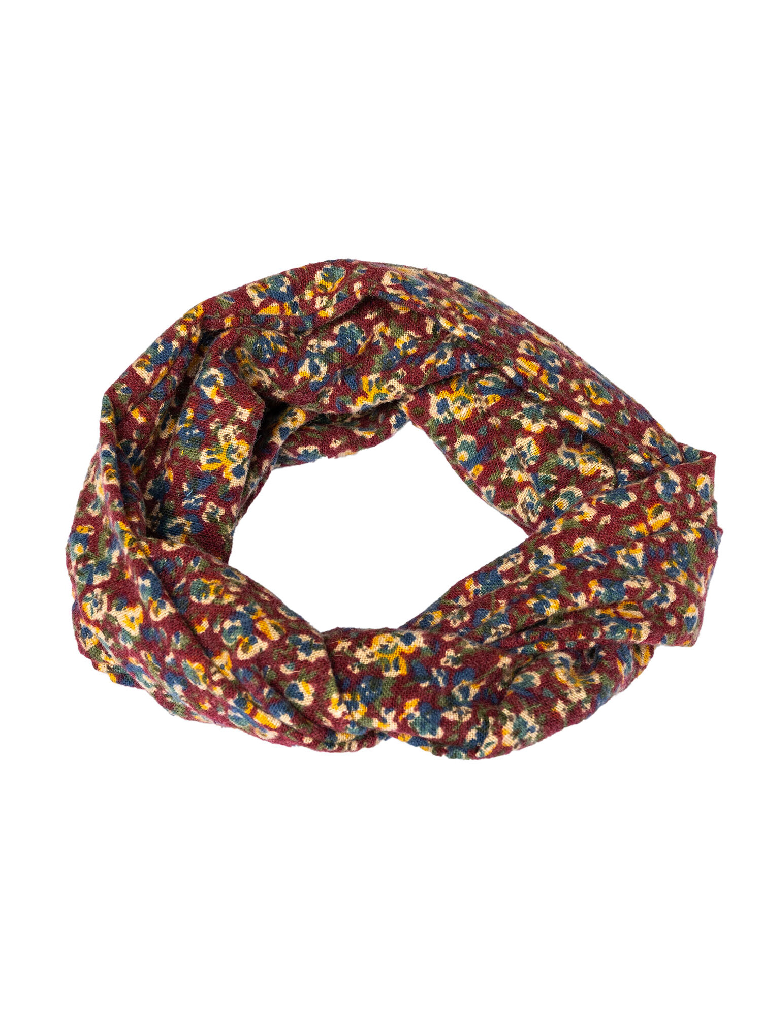 haarband flanel bloemenprint najaar bruinrood