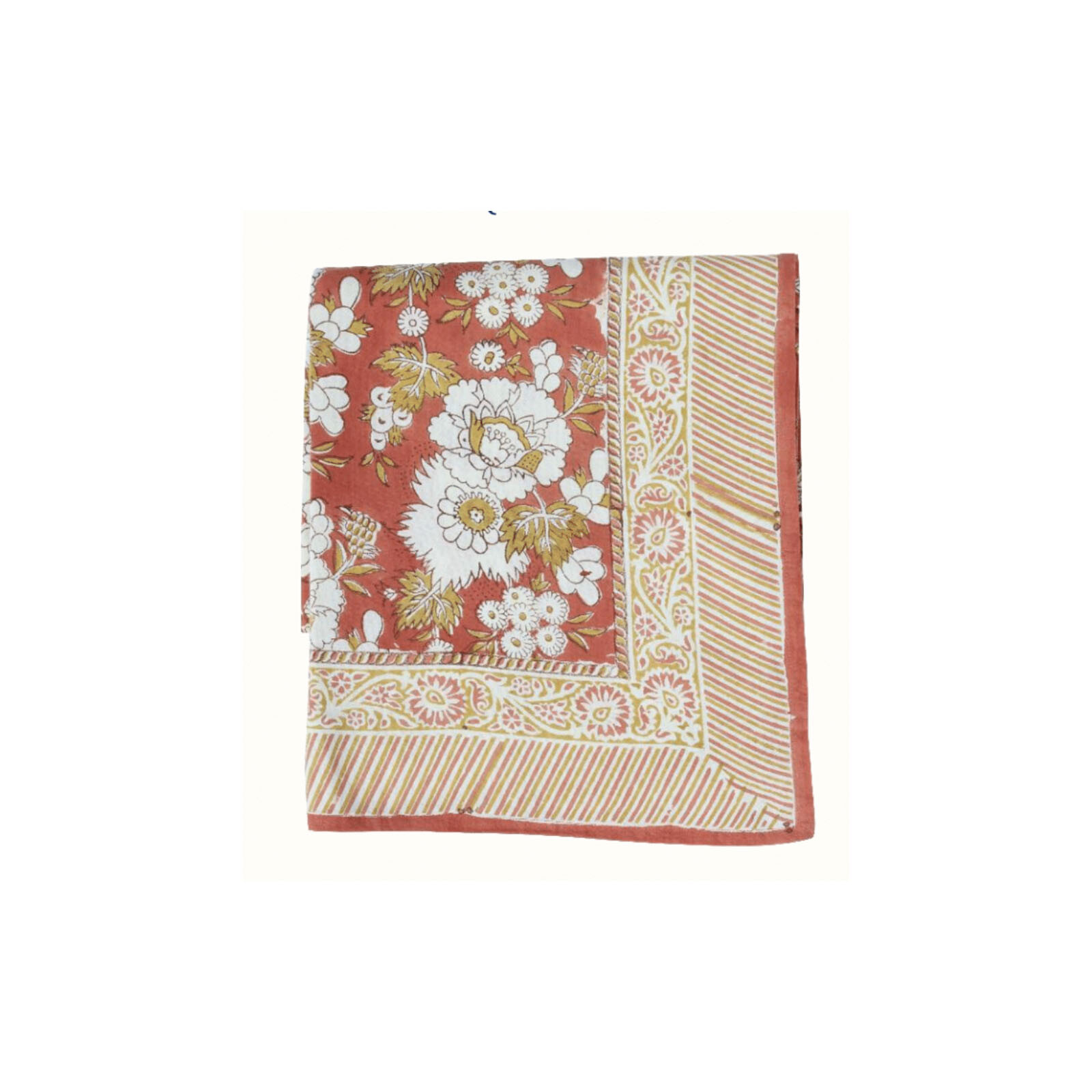 rood tafelkleed blockprint bonheur du jour