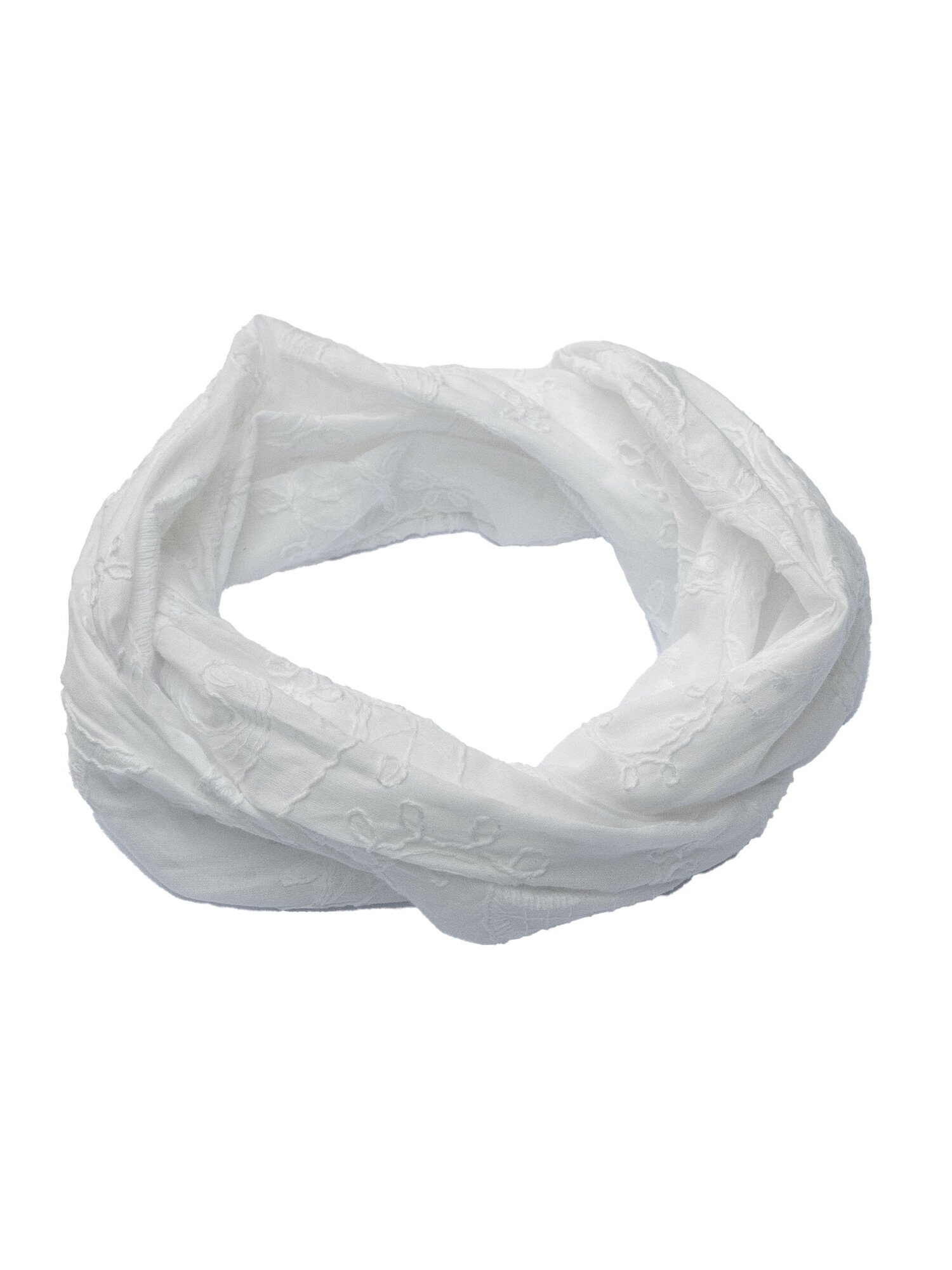 Boho haarband “Valencia” in gebroken wit – Katoen met gedetailleerde borduursels uit Spanje