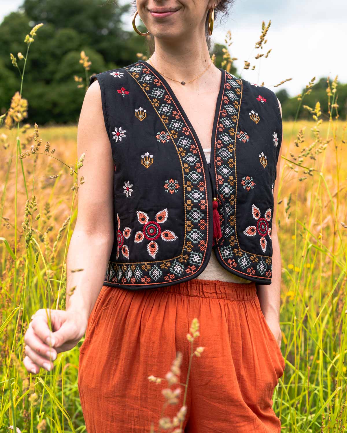 Boho waistcoat Zahra – handgemaakt met liefde
