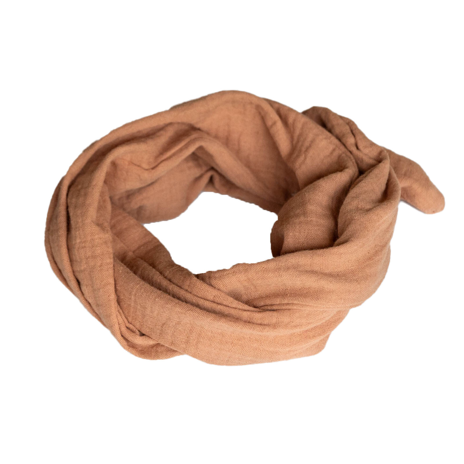 Handgemaakte boho haarband ‘Hazel’ hazelnoot – strikvorm