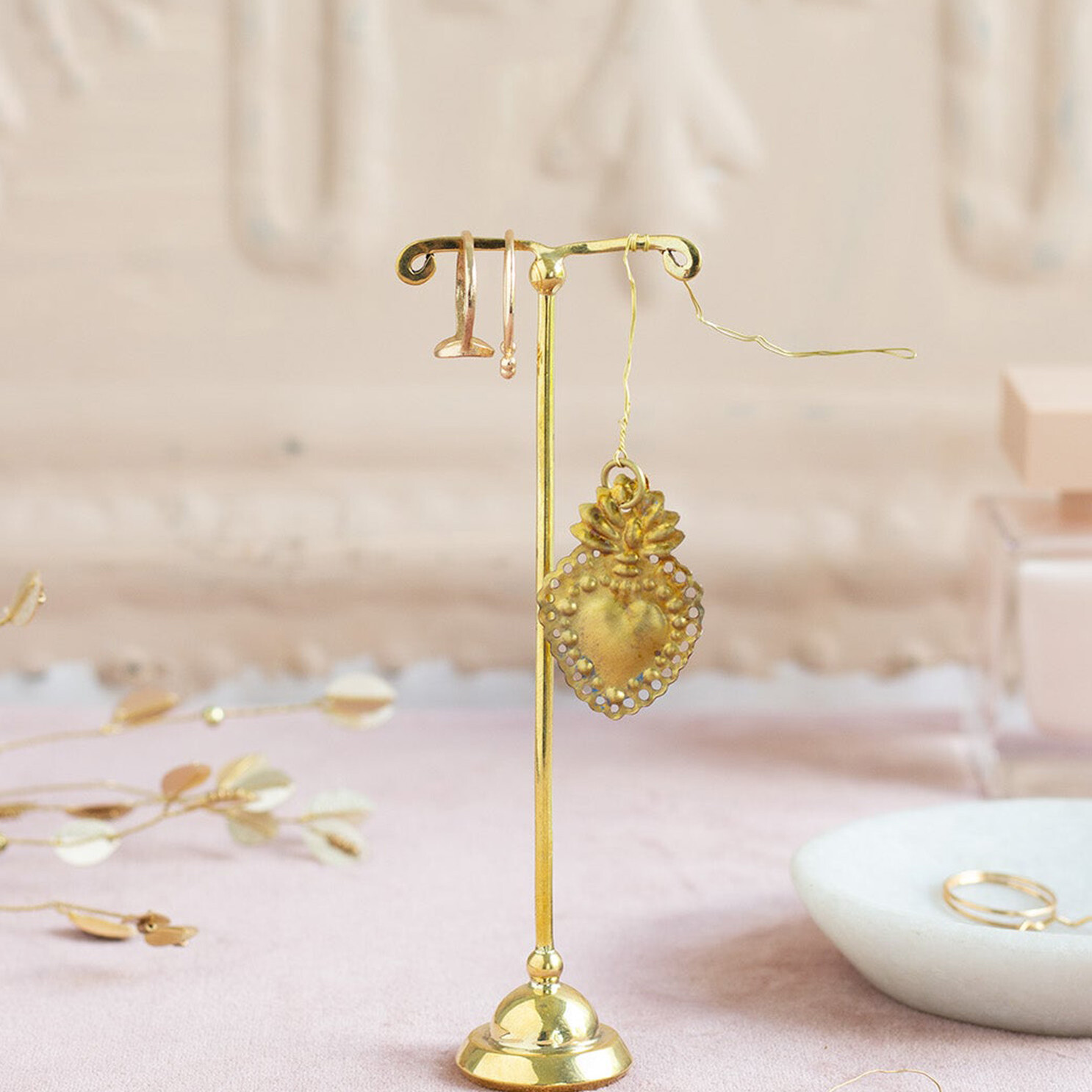 Handgemaakt messing hartje van De Weldaad – mini boho stijl