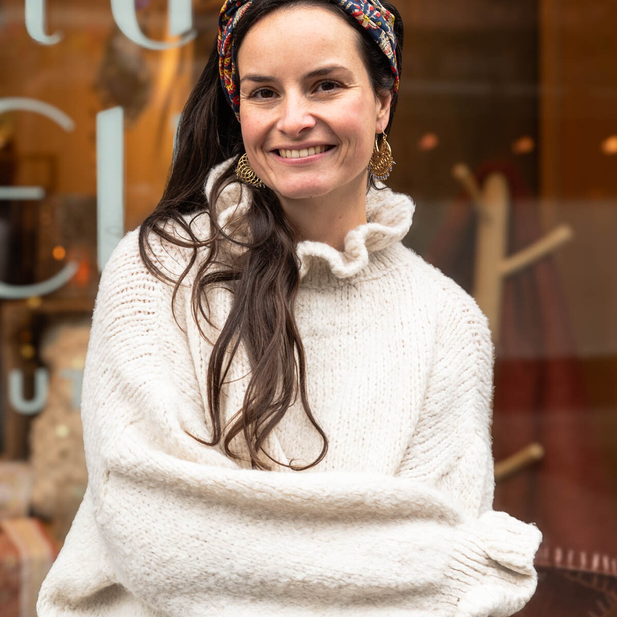 Crème coltrui Lune one size – voorkant