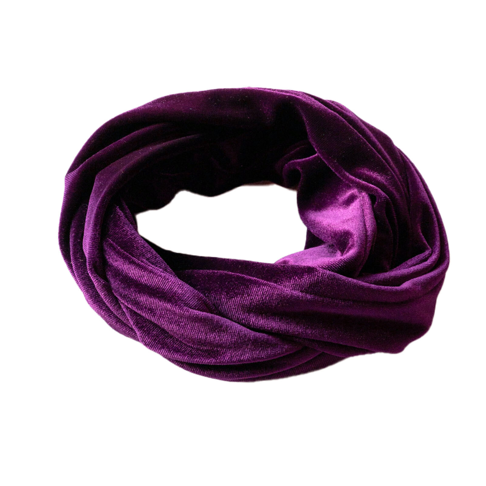 aubergine fluwelen haarband met ijzerdraad