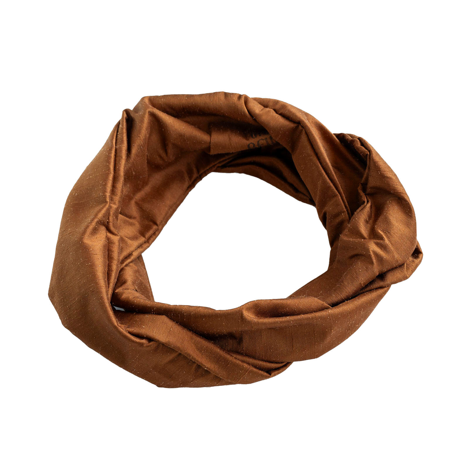 Limited edition zijden haarband ‘Zahara’ goudbruin – voorkant