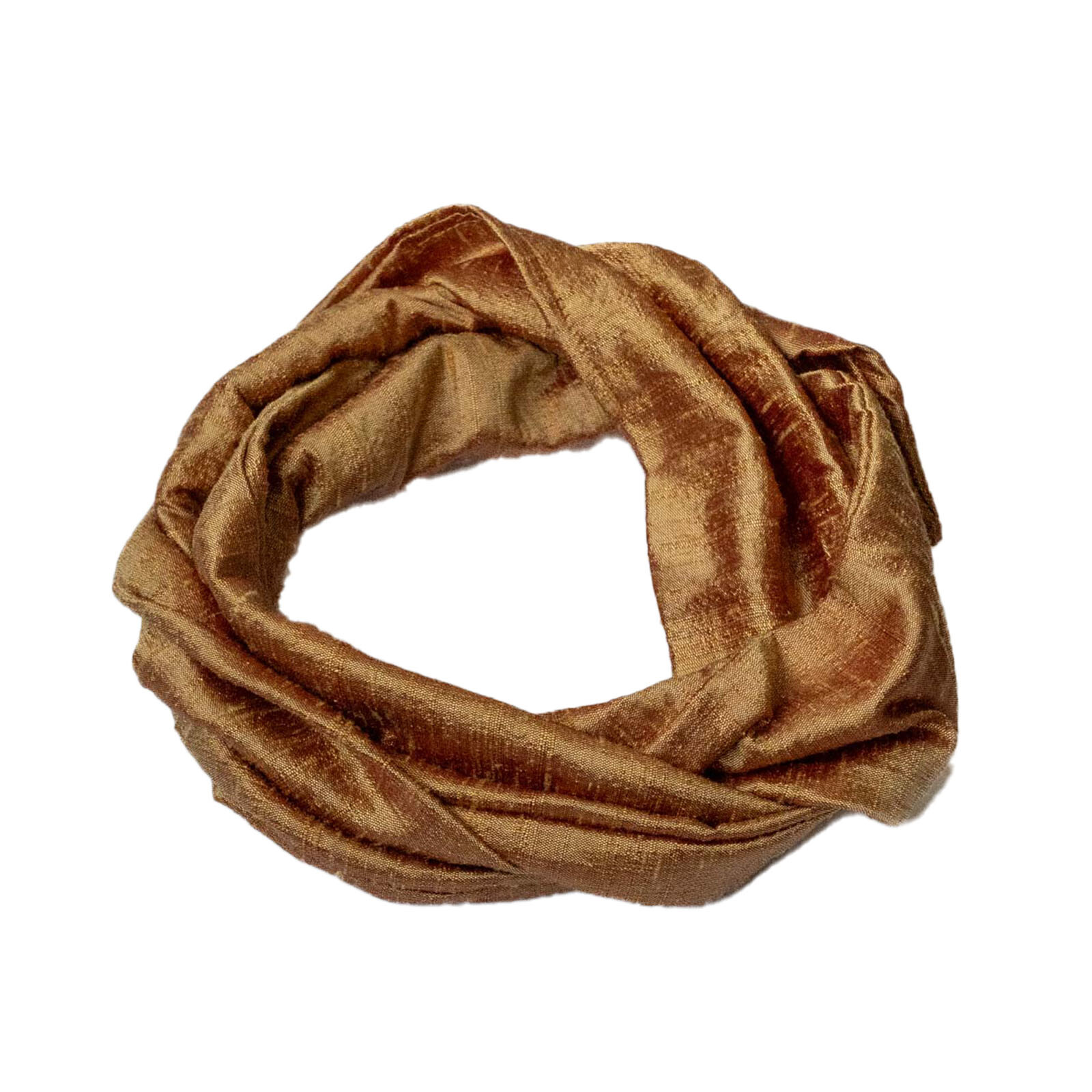 Limited edition boho zijde haarband ‘Solara’ goud – voorkant