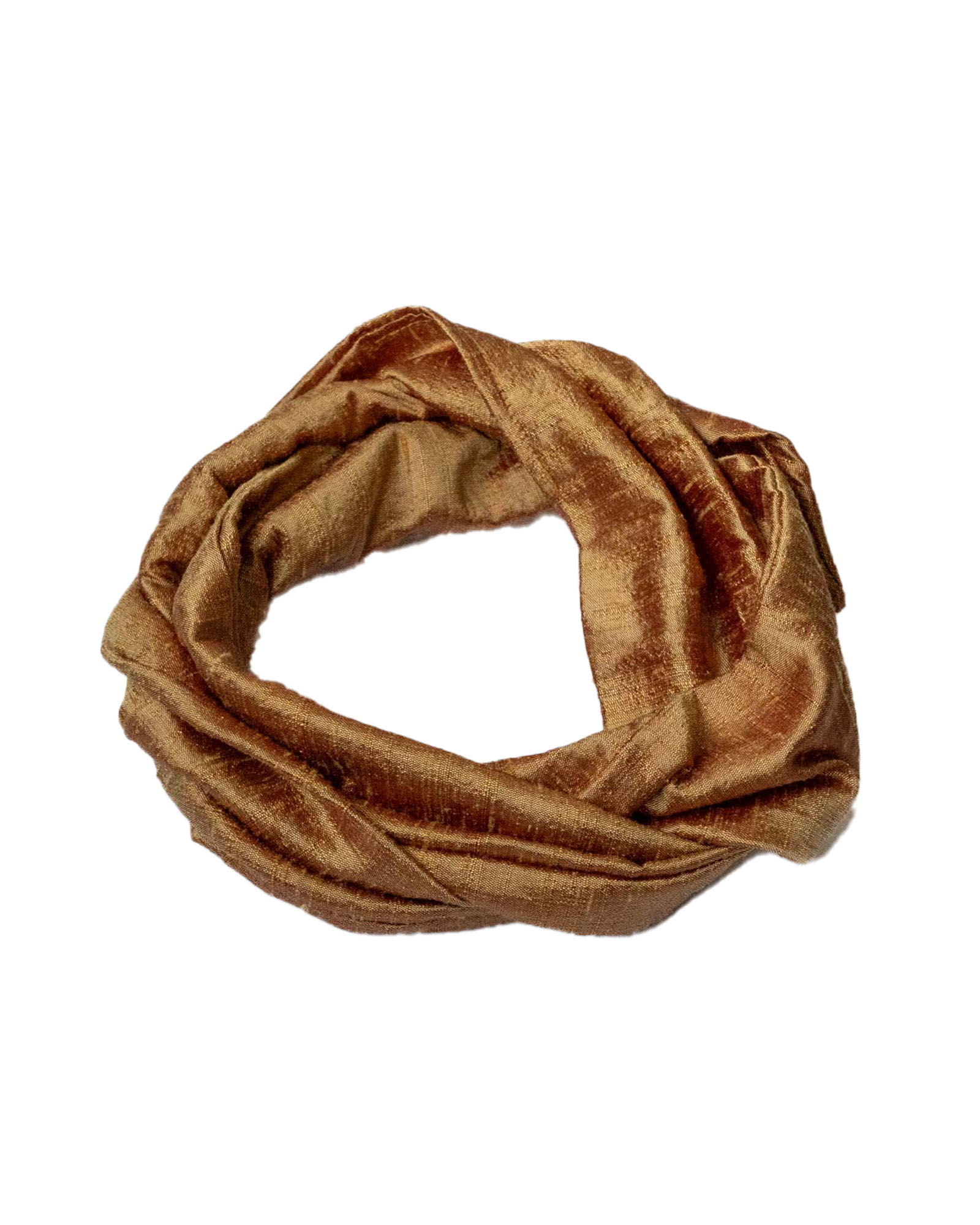 Limited edition boho zijde haarband ‘Solara’ goud – voorkant