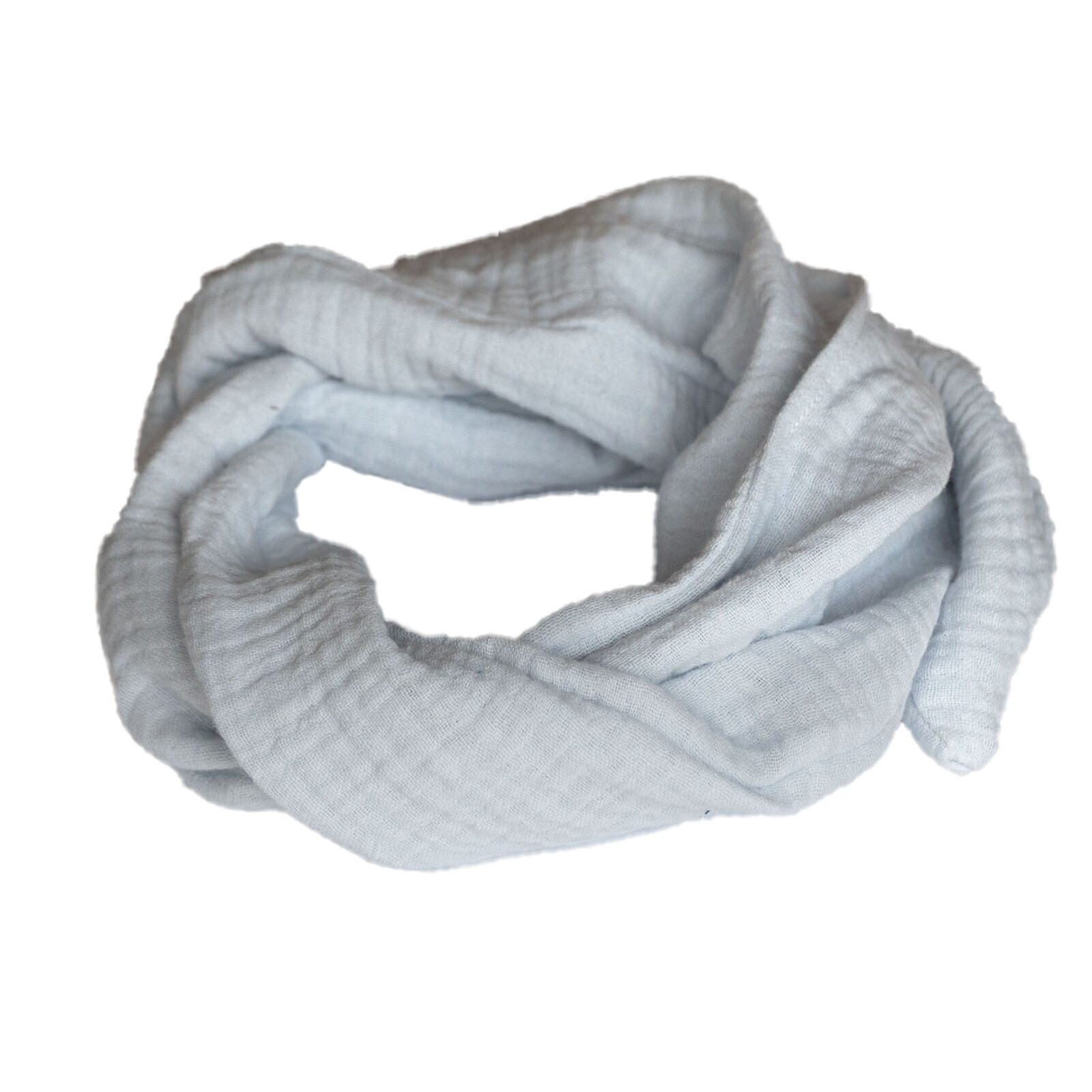 Boho haarband ‘Eira’ ijsblauw – voorkant