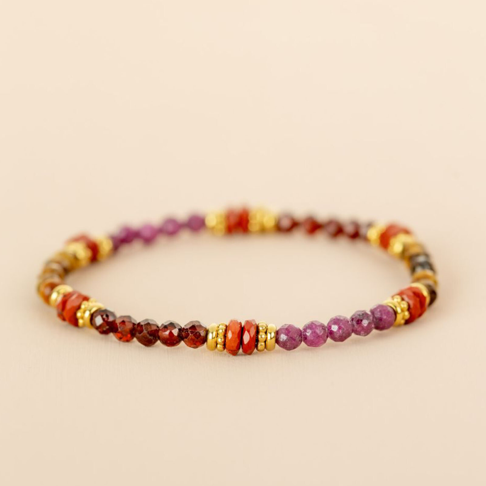 Boho armband Seralia met gemengde edelstenen – Muja Juma