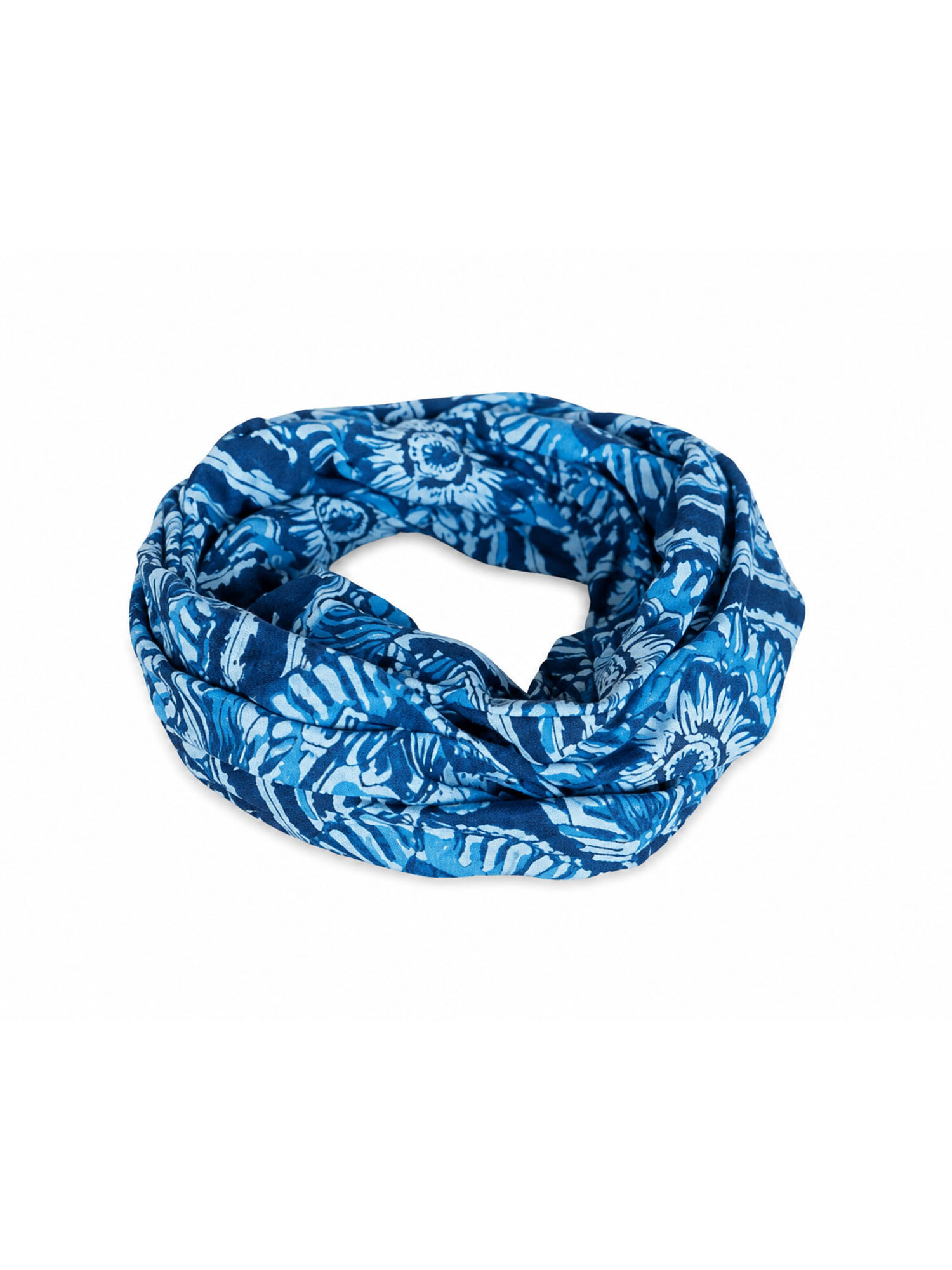 blauwe batik haarband azura