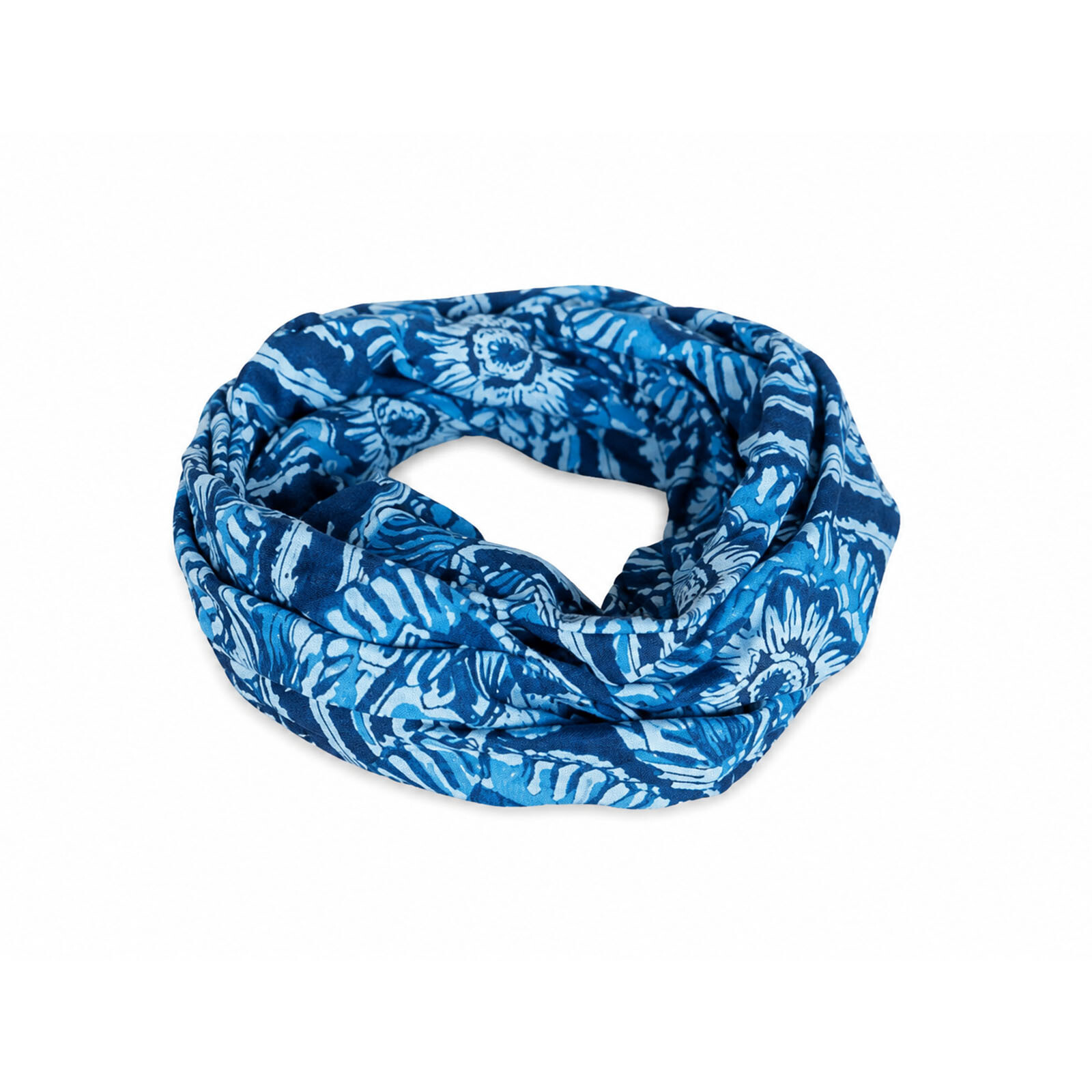 blauwe batik haarband azura