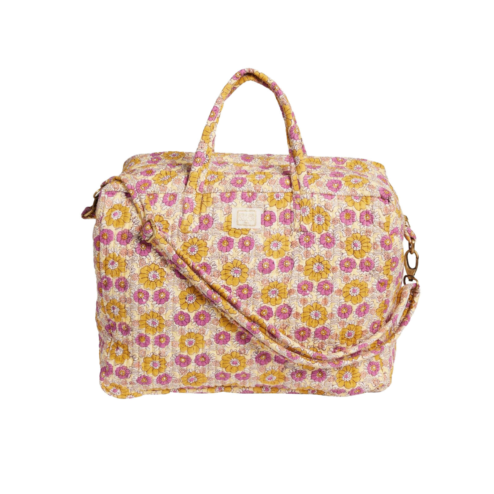 quilted weekendtas lavanda bonheur du jour
