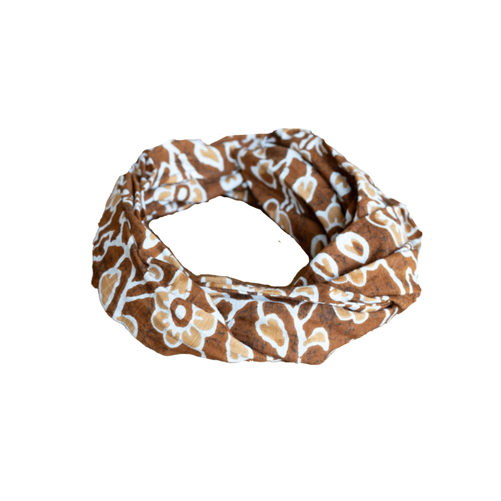 kaneelbruine batik haarband malaga