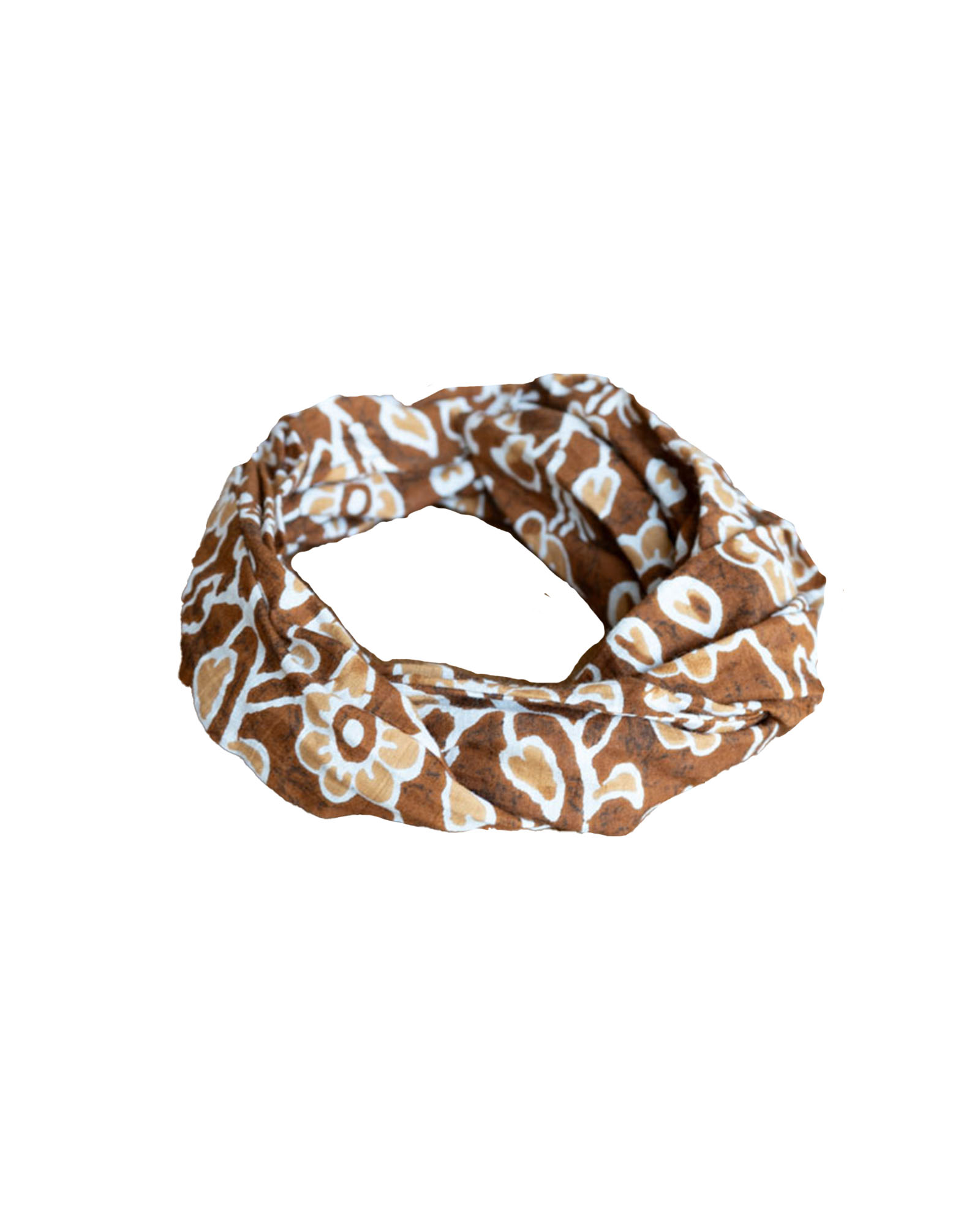 kaneelbruine batik haarband malaga